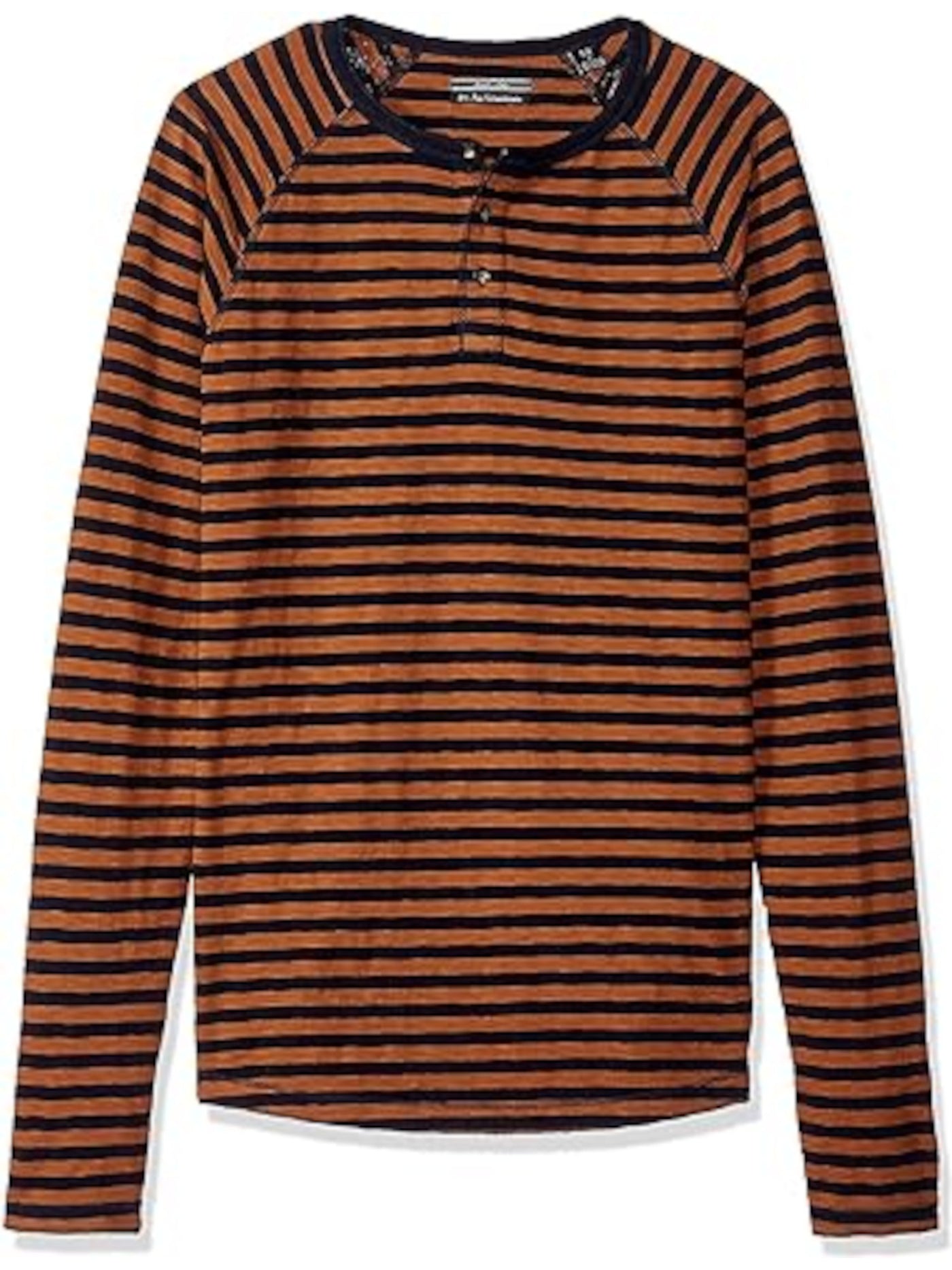 SCOTCH & SODA Mens Orange Striped Long Sleeve Classic T-Shirt XL