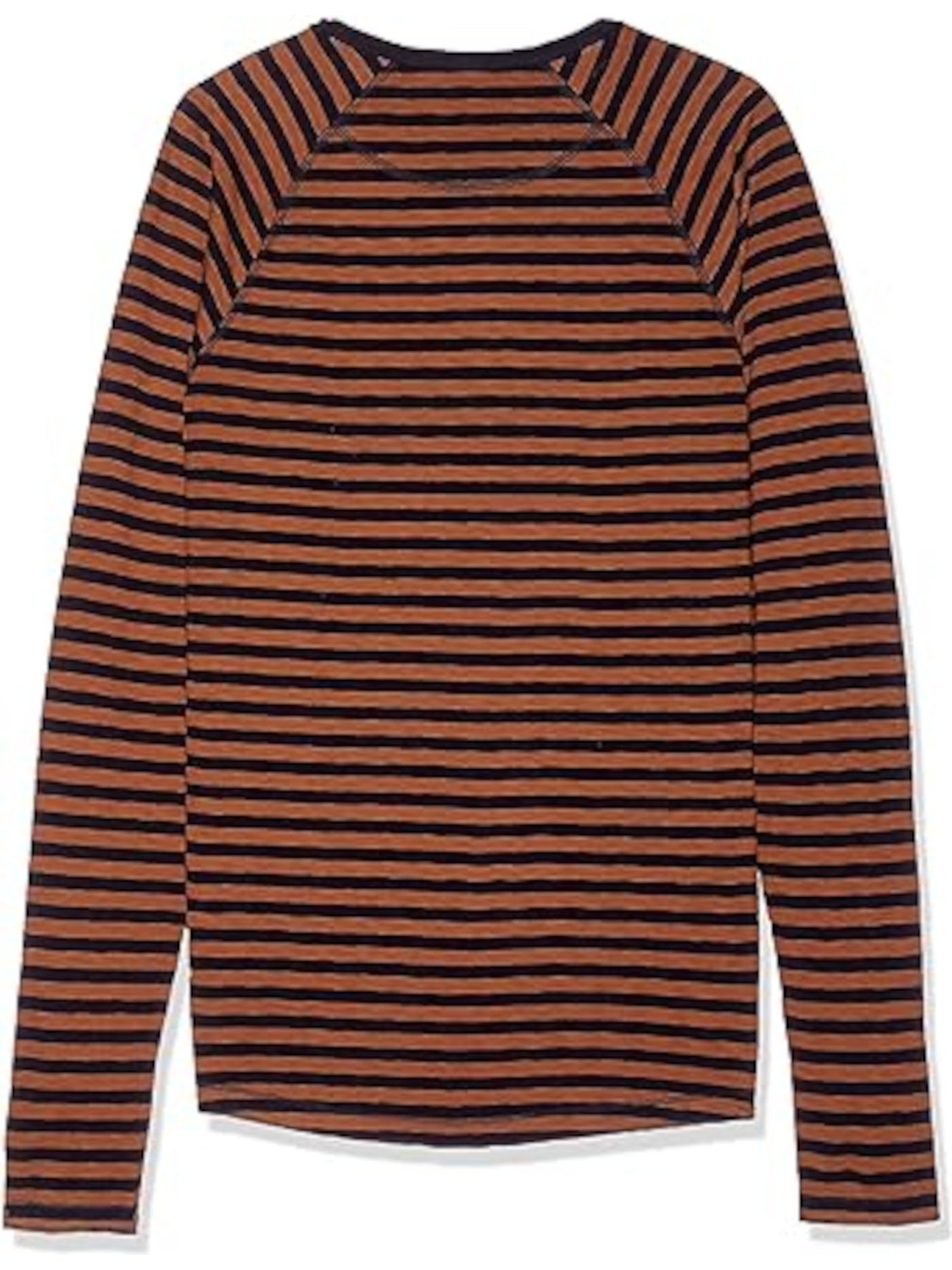 SCOTCH & SODA Mens Orange Striped Long Sleeve Classic T-Shirt XL