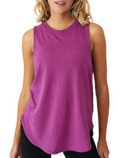 BODY Womens Burgundy Sleeveless Crew Neck Tank Top M