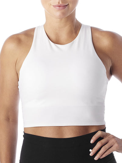 AVIA Intimates White Low Impact Long Line Sports Bra M