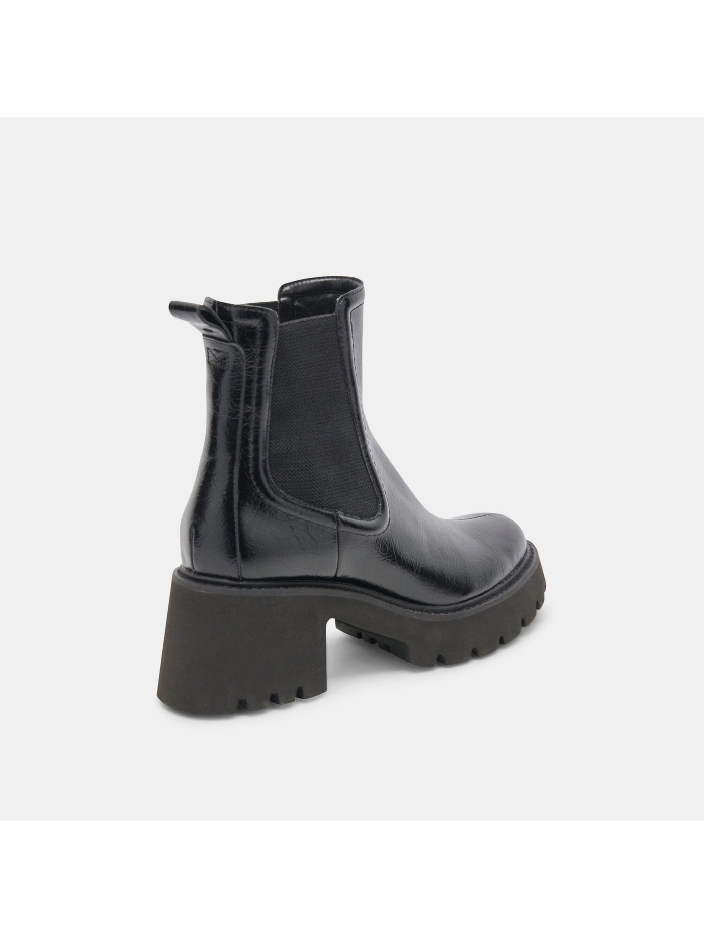 DOLCE VITA Womens Black Crinkle Patent Back Pull-Tab Padded Waterproof Goring Hawk H2o Round Toe Block Heel Booties 11