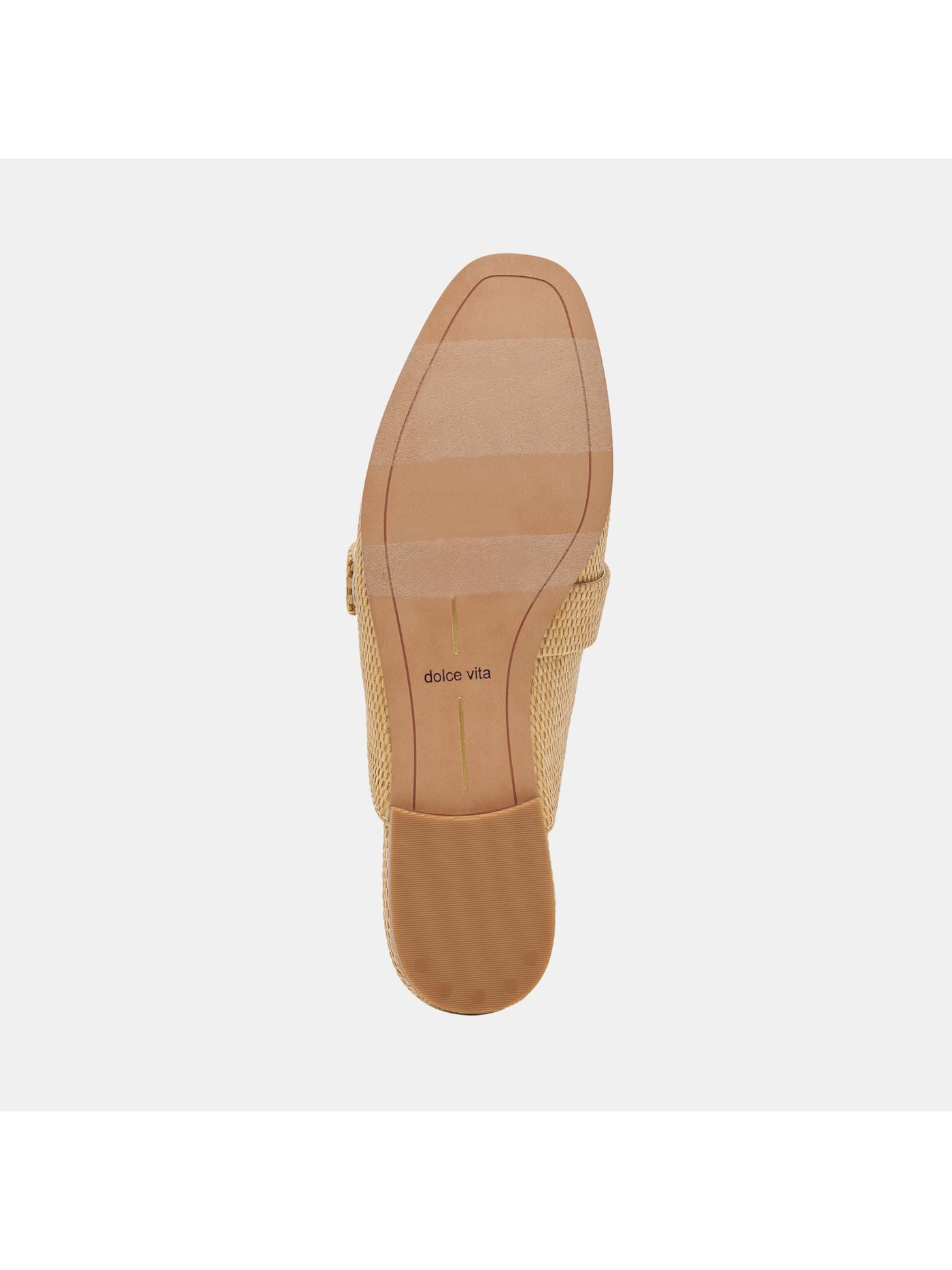 DOLCE VITA Womens Beige Woven Buckled Strap Padded Santel Almond Toe Slip On Mules