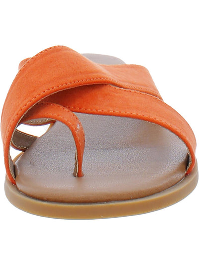 STYLE & COMPANY Womens Orange Cushioned Carolyn Round Toe Slip On Sandals Shoes 6.5 M