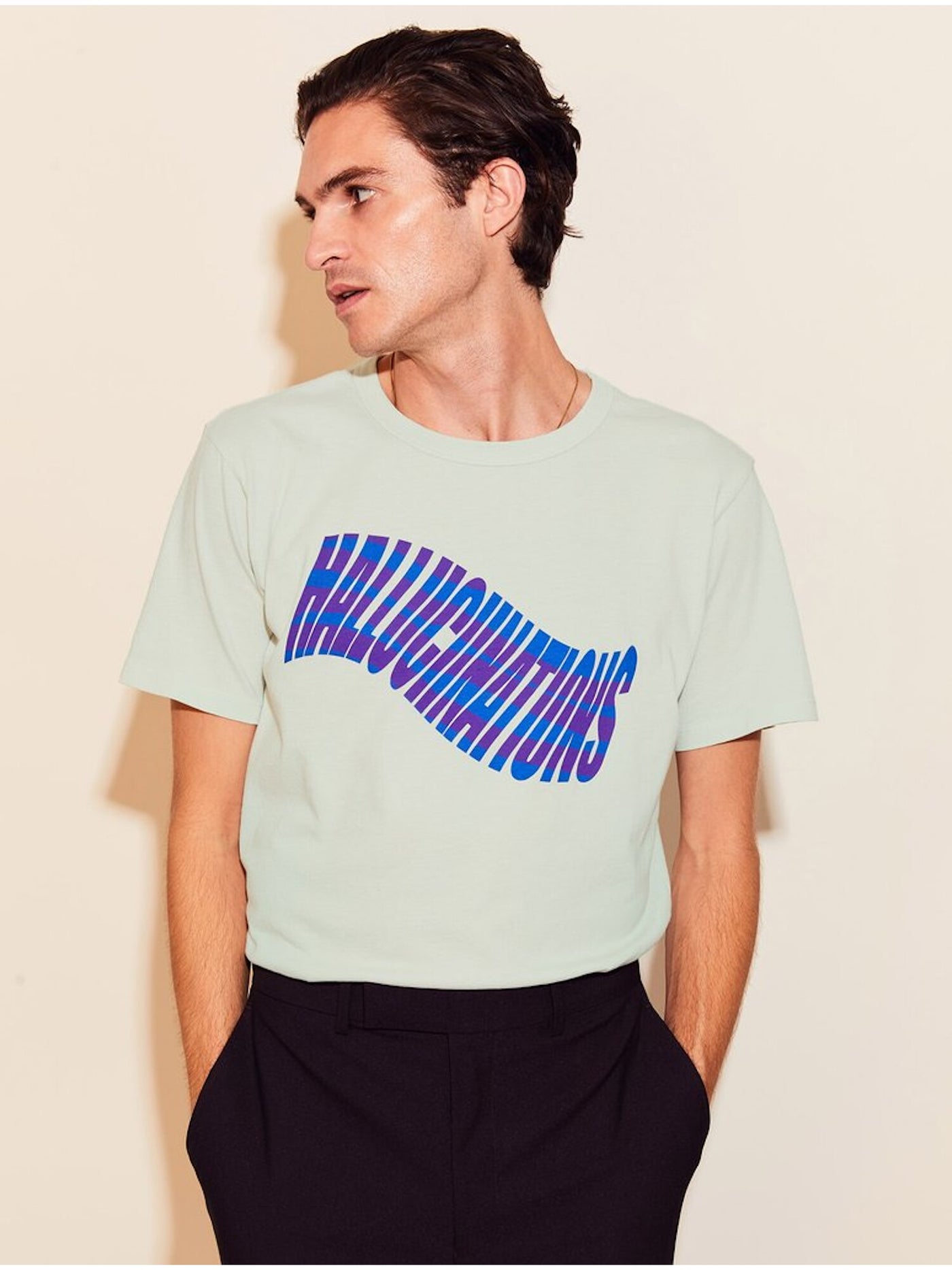 MONOGRAM Mens Aqua Graphic Classic Fit T-Shirt M