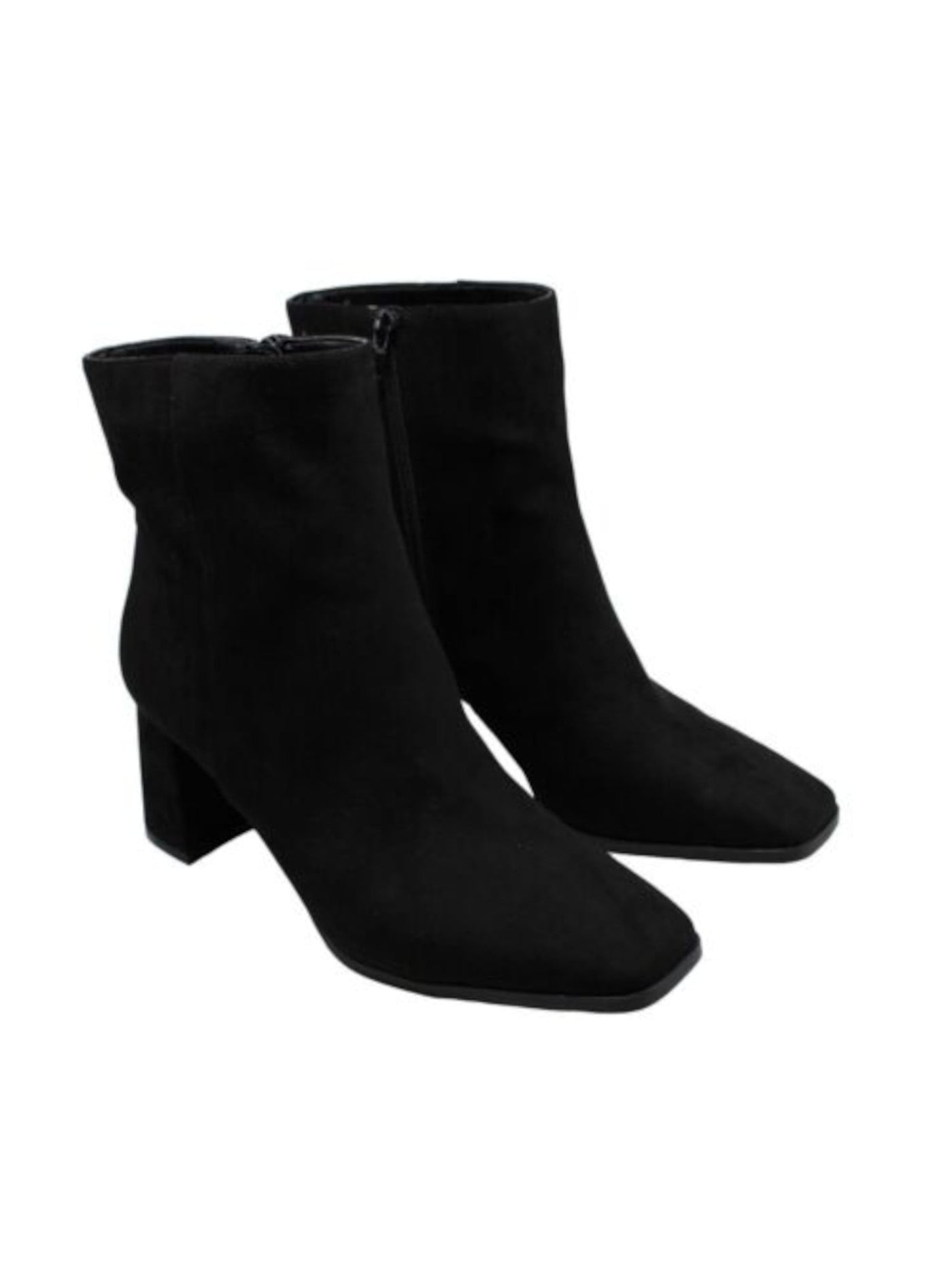 INC Womens Black Arch Support Slip Resistant Dasha Square Toe Block Heel Zip-Up Booties 7.5 M