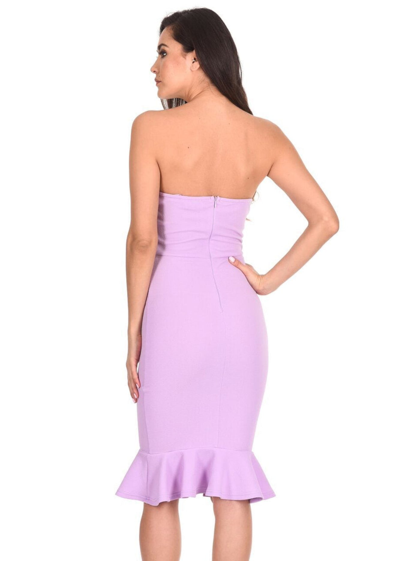 AX PARIS Womens Purple Sleeveless Strapless Above The Knee Cocktail Sheath Dress 14