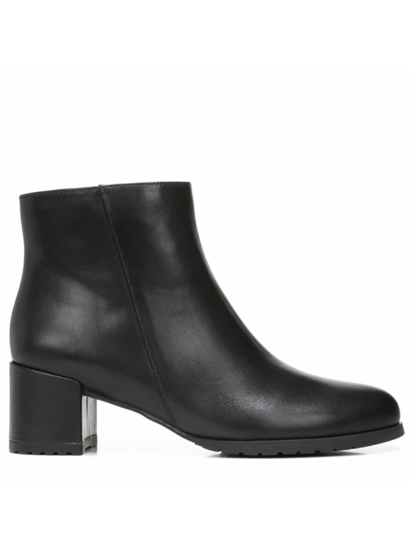 NATURALIZER Womens Black Waterproof Bay Round Toe Block Heel Zip-Up Leather Booties 9 M