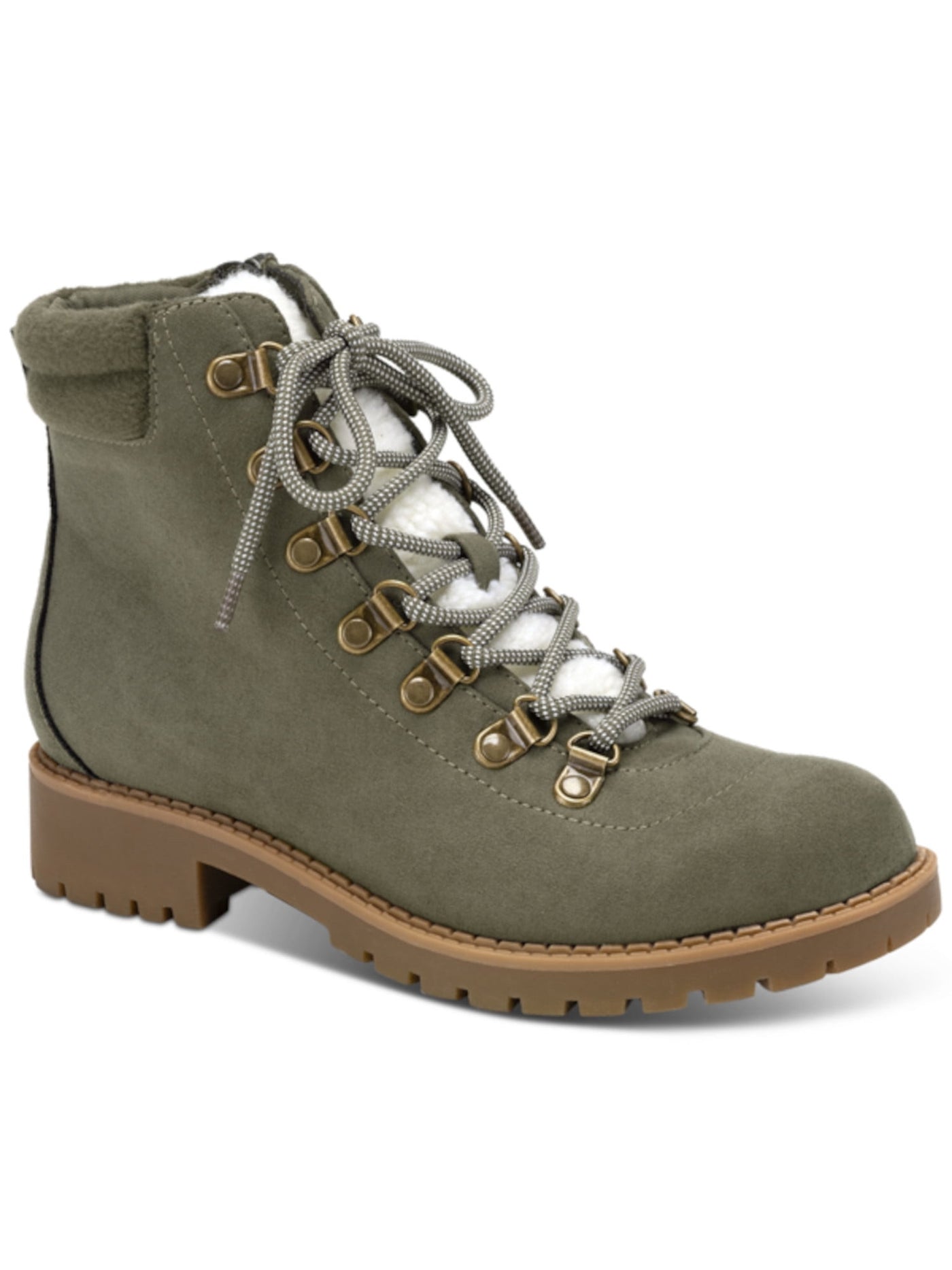 STYLE & COMPANY Womens Green Lug Sole Maariah Round Toe Lace-Up Booties 11 M