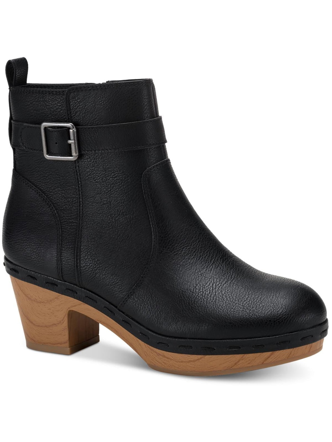 STYLE & COMPANY Womens Black Buckle Accent Toryy Round Toe Block Heel Zip-Up Dress Booties 9 M