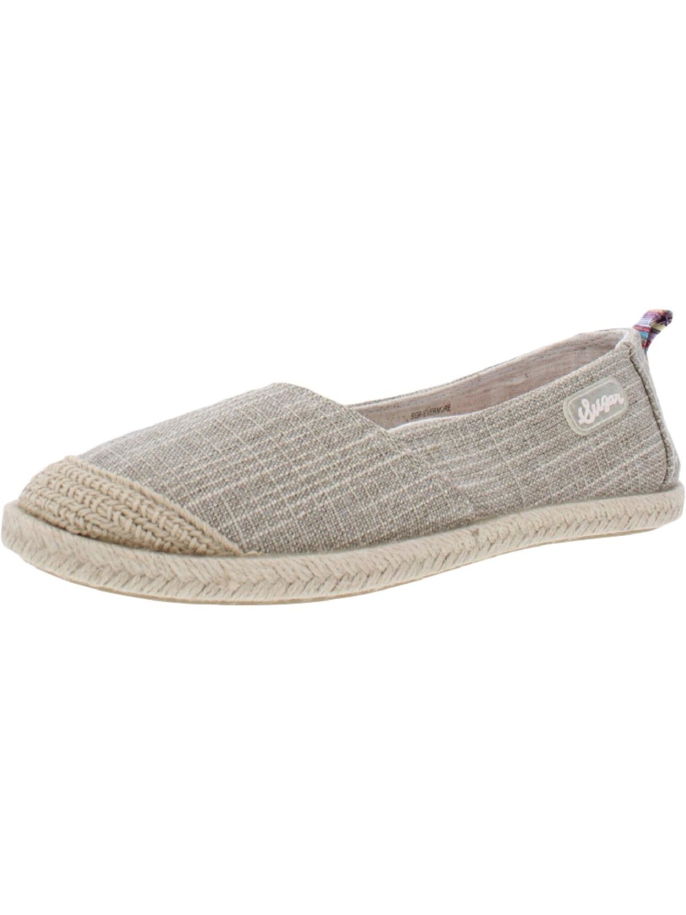 SUGAR Womens Gray Gliter Round Toe Slip On Espadrille Shoes 11