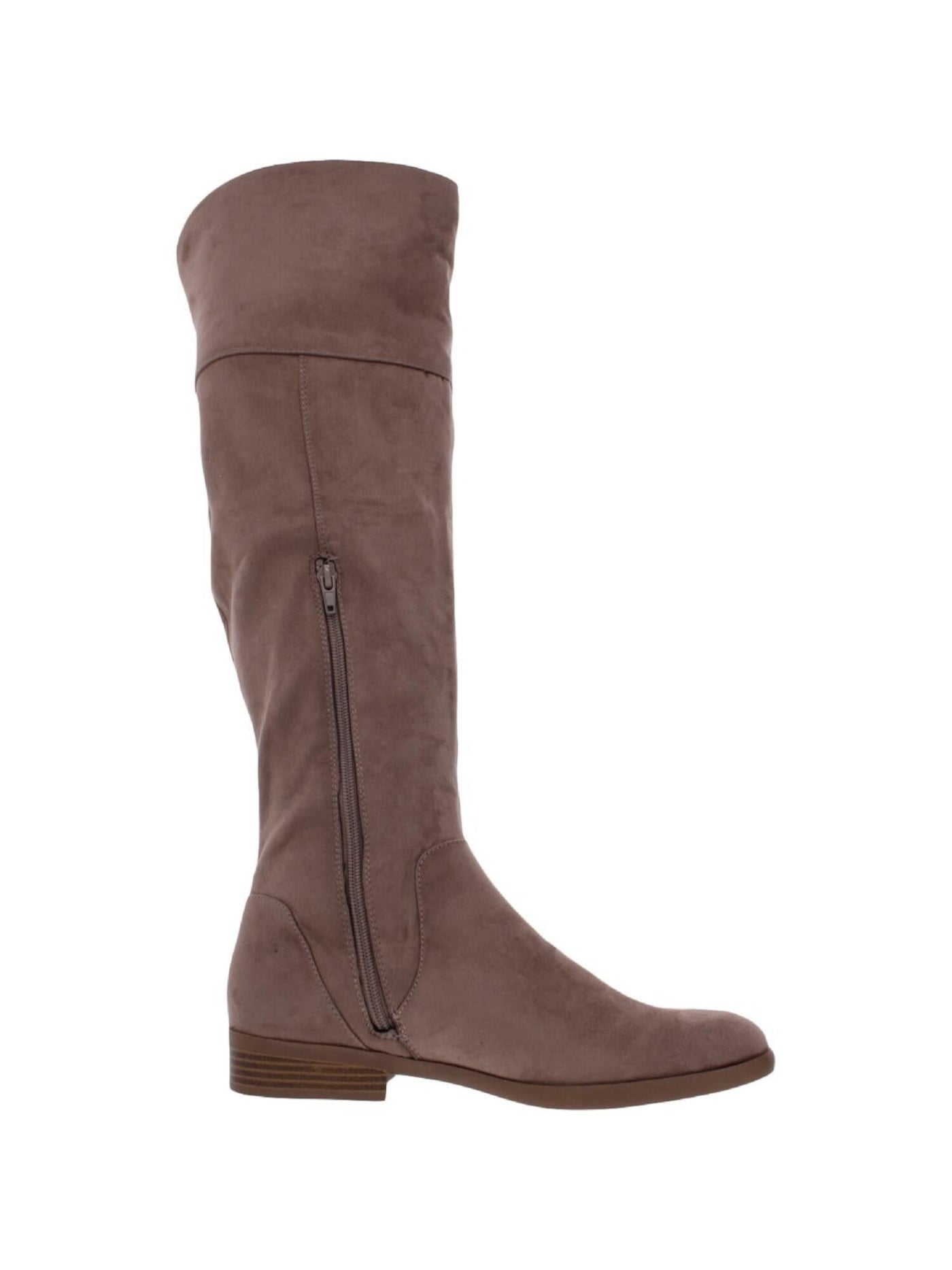 STYLE & COMPANY Womens Beige Round Toe Stacked Heel Zip-Up Dress Boots Shoes 8.5