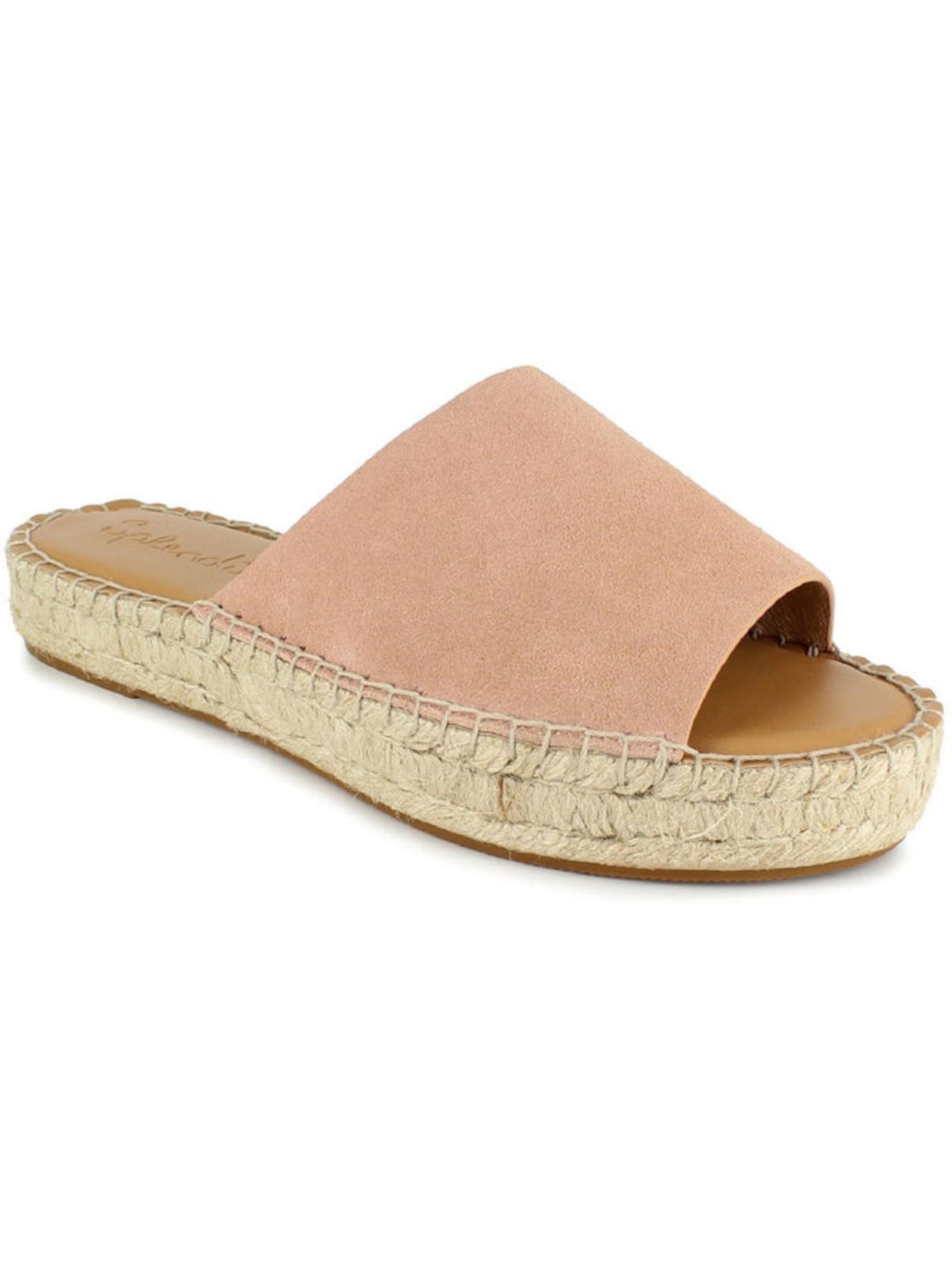 SPLENDID Womens Beige Beef Rolled Cushioned Goring Maia Round Toe Slip On Leather Espadrille Shoes 7 M