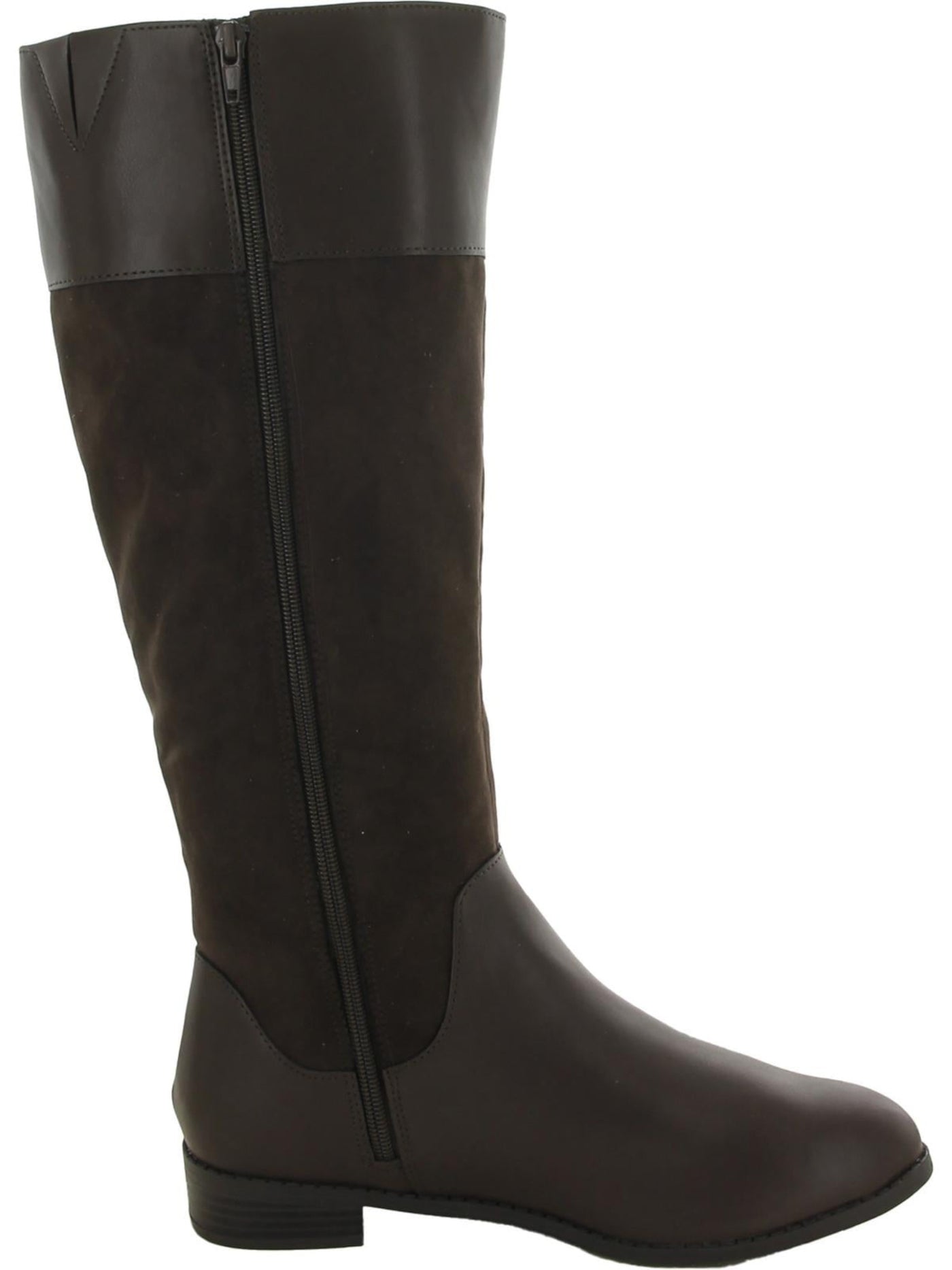 KAREN SCOTT Womens Brown Cushioned Deliee2 Round Toe Block Heel Zip-Up Riding Boot 9.5 M WC