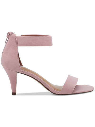 STYLE & COMPANY Womens Pink Ankle Strap Padded Paycee Open Toe Stiletto Zip-Up Dress Heeled Sandal 8.5 M