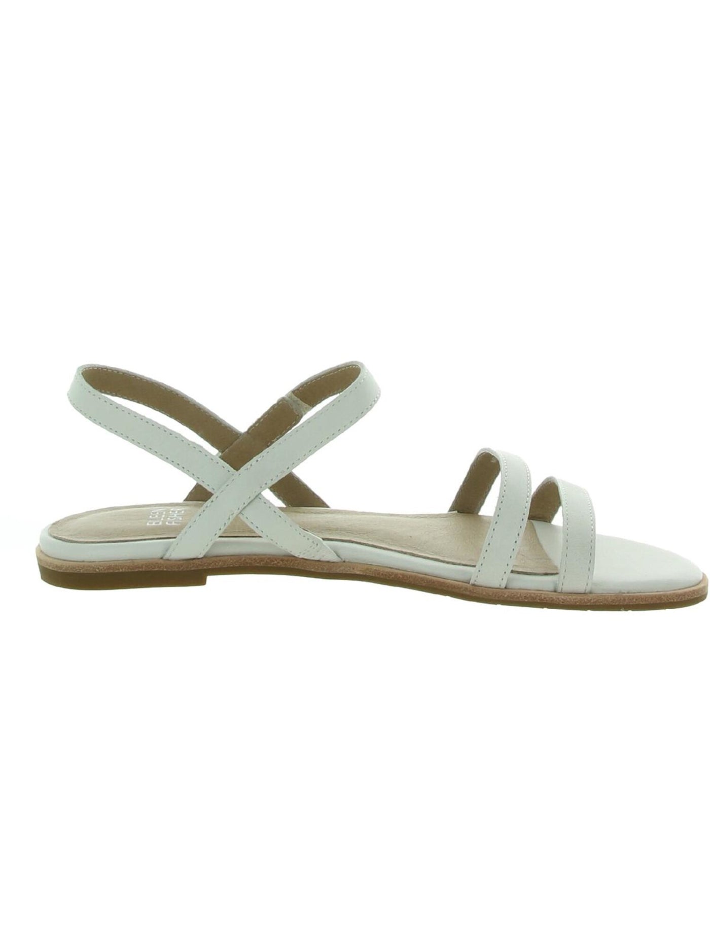 EILEEN FISHER Womens Chalk White Padded Strappy Adjustable Strap Cahill Round Toe Leather Sandals 9 M