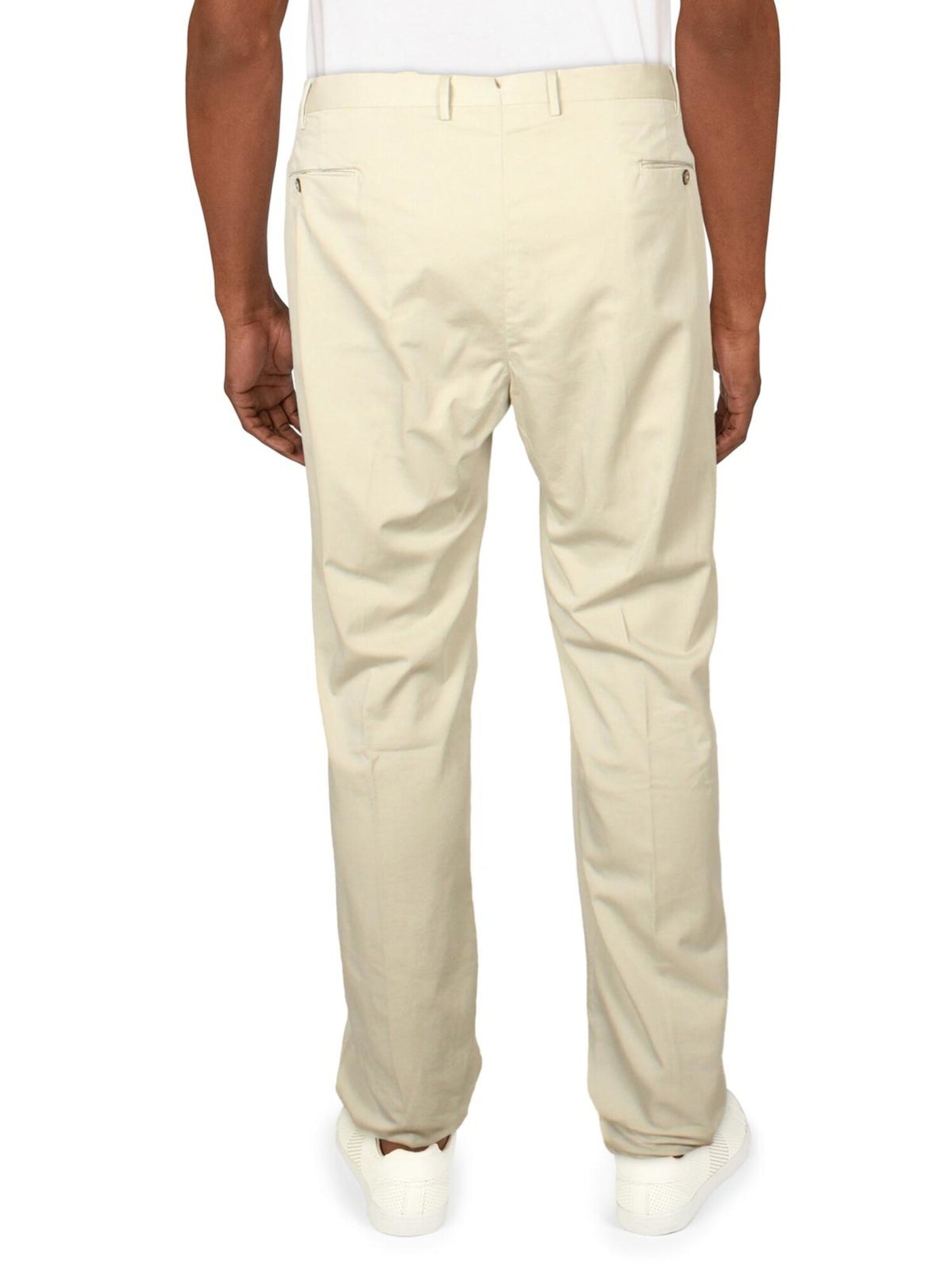 TORIN OPIFICIO Mens Beige Flat Front, Stretch, Stretch Chino Pants 54