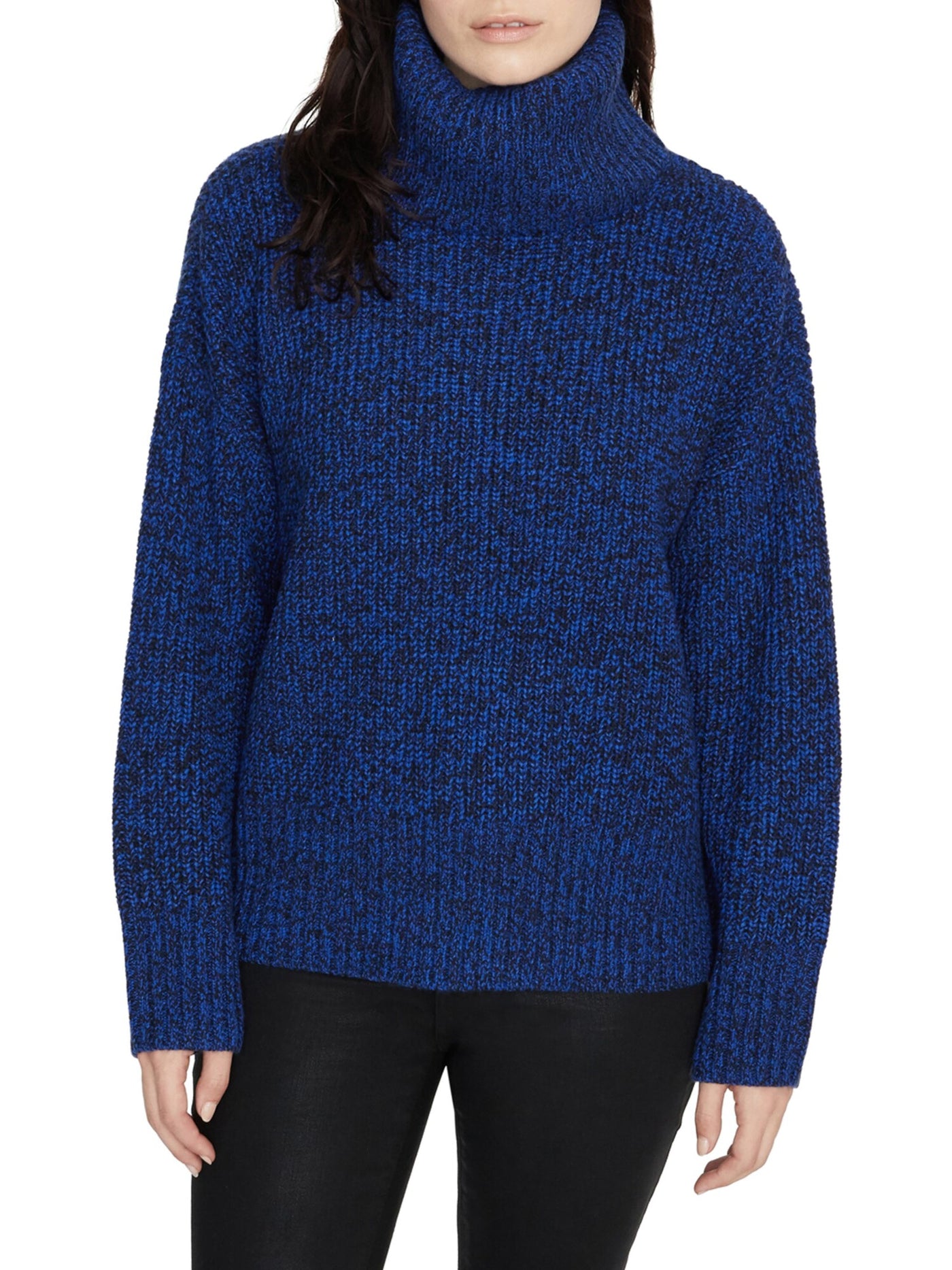 SANCTUARY Womens Blue Long Sleeve Turtle Neck Sweater L