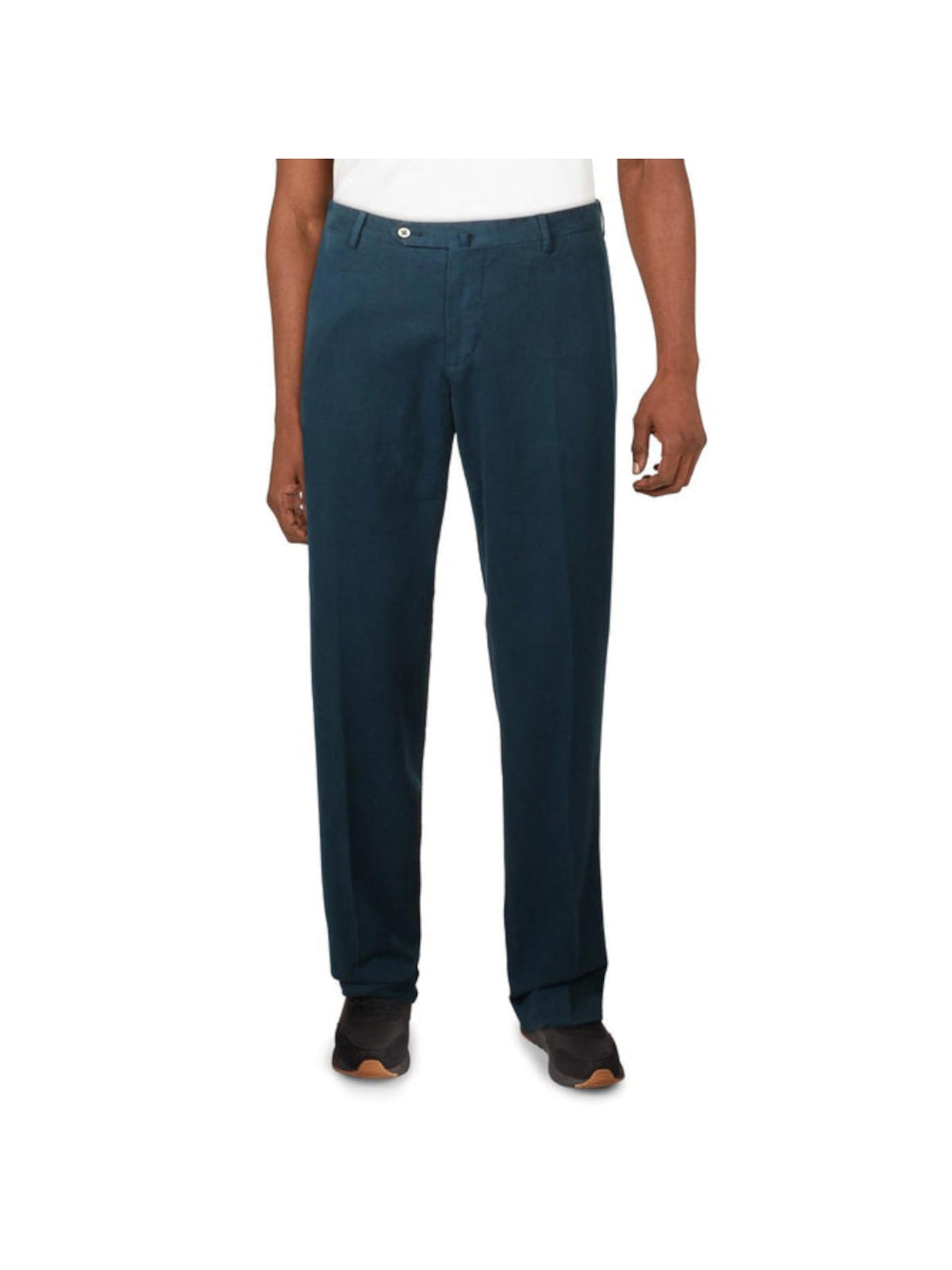 TORIN OPIFICIO Mens Teal Flat Front, Straight Leg Regular Fit Chino Pants 52