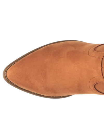 CODE WEST Womens Brown Cushioned Woke Pointed Toe Block Heel Booties 8.5 M