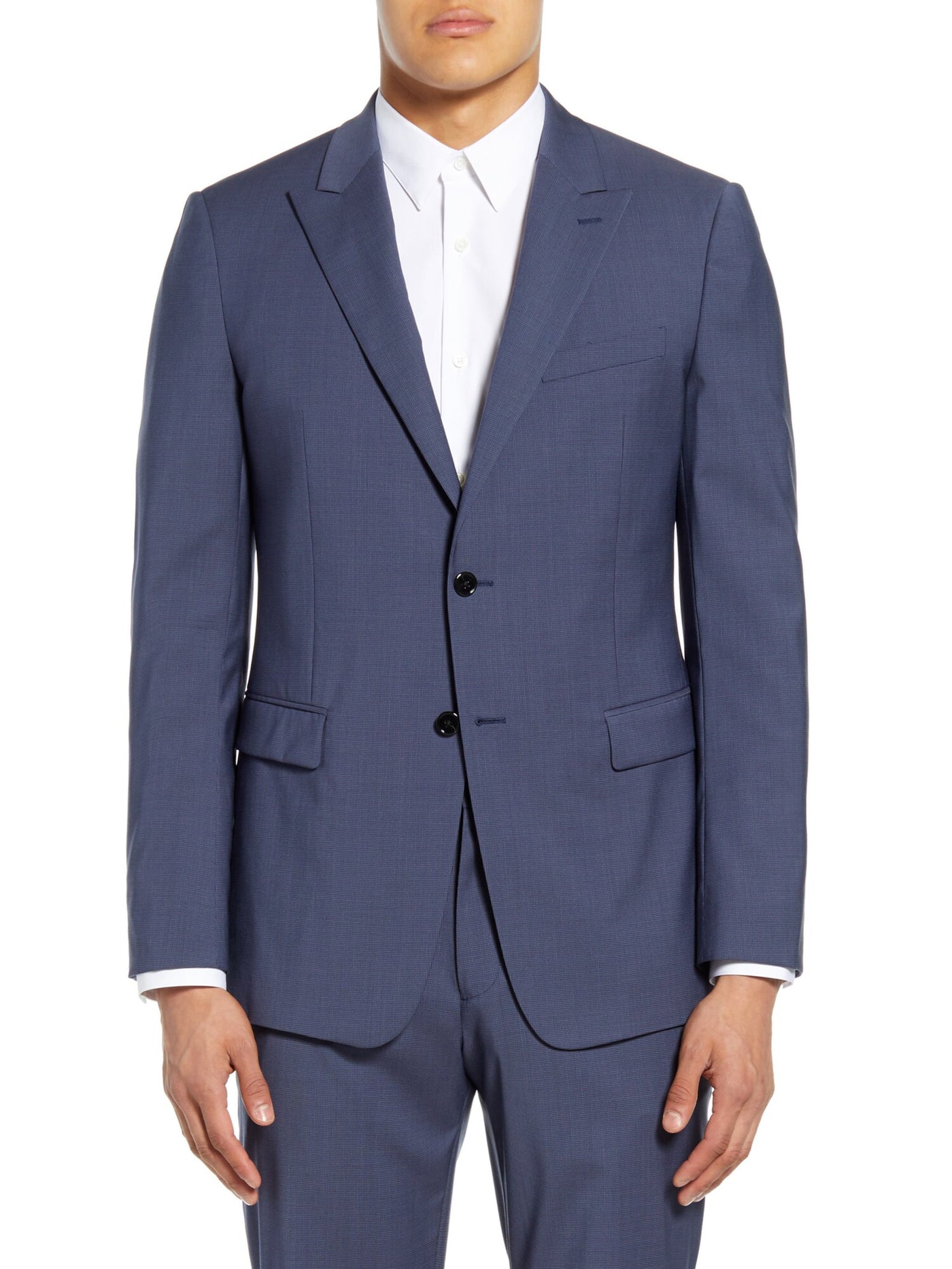 THEORY Mens Chambers Blue Single Breasted, Slim Fit Suit Separate Blazer Jacket 40S