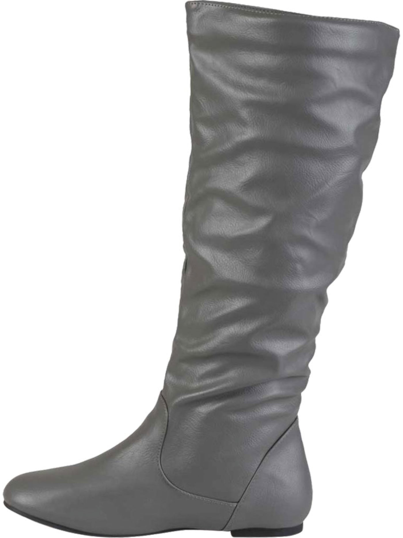 JOURNEE COLLECTION Womens Gray Slouchy Padded Jayne Round Toe Riding Boot 6.5