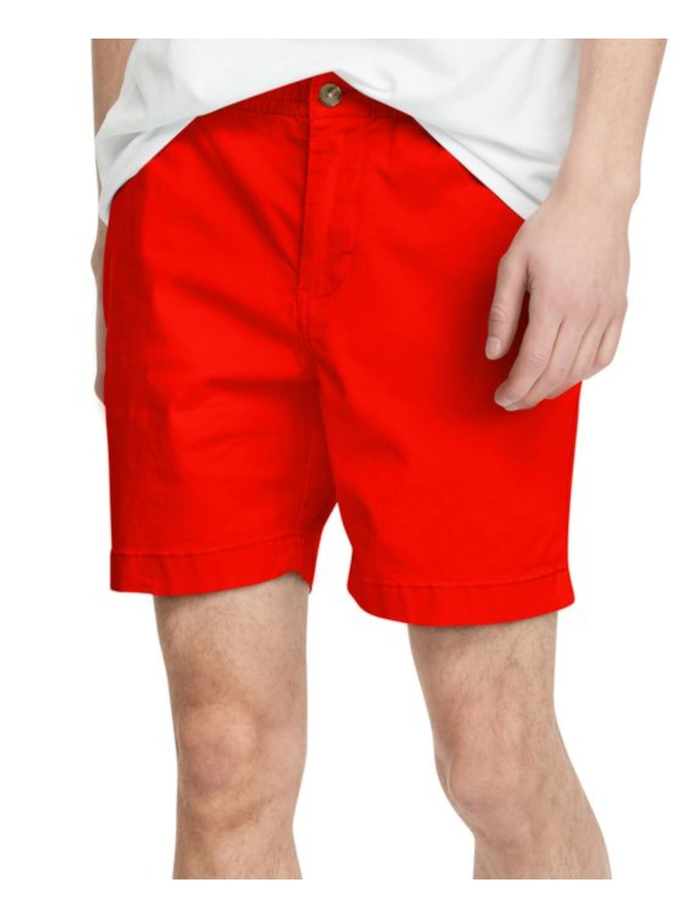 TOMMY HILFIGER Mens Theo Orange Expandable Waist Straight Leg Classic Fit Stretch Shorts XL