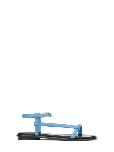 LAFAYETTE 148 NEW YORK Womens Blue Adjustable Ankle Strap Round Toe Buckle Leather Sandals Shoes 38