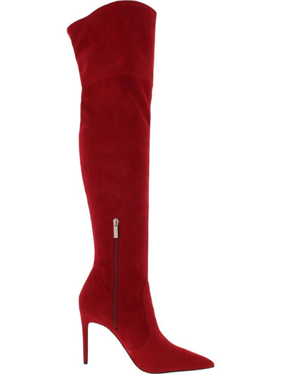 GUESS Womens Red Comfort Stretch Bonis Pointy Toe Stiletto Zip-Up Dress Boots 5 M