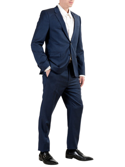 HUGO Mens Boss Red Label   Astian/hets Blue Flat Front Single Breasted Extra Slim Fit Suit 38S 37 WAIST