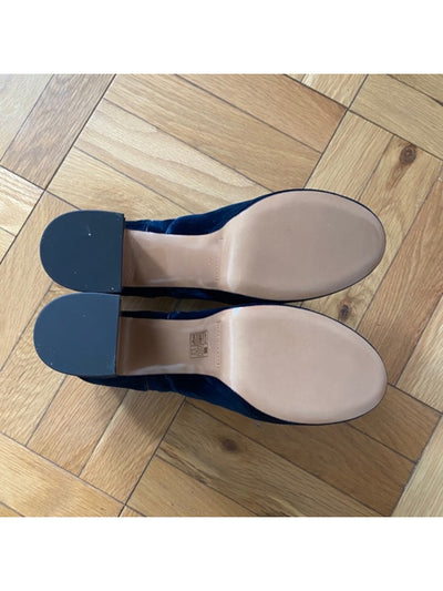MARC JACOBS Womens Navy 1-1/2" Platform Padded Beth Round Toe Block Heel Lace-Up Oxfored Heels 41