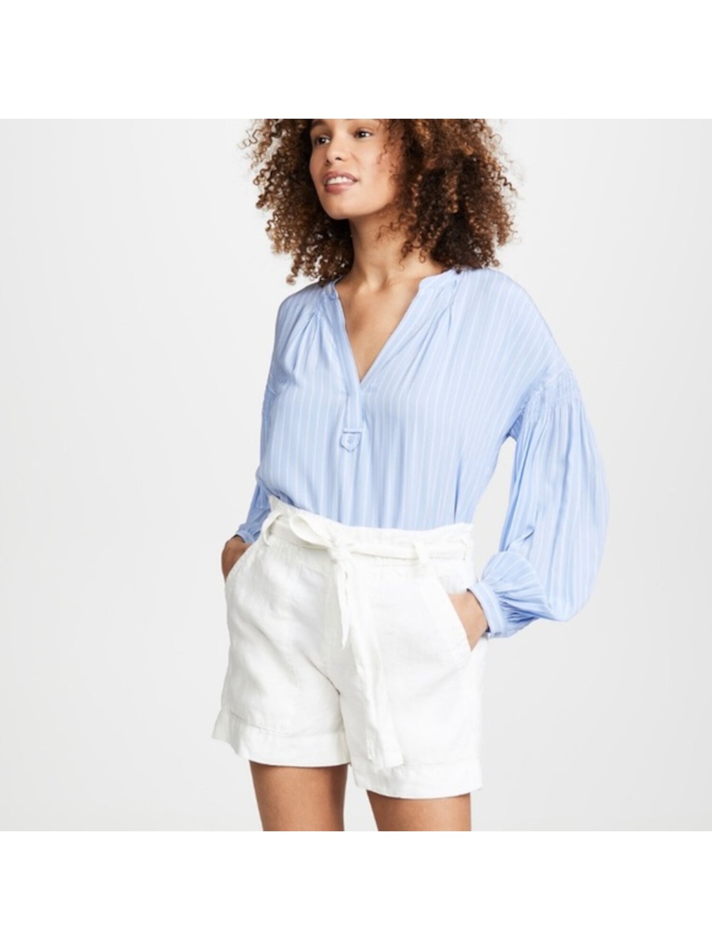 JOIE Womens Belted Tie-waist Pocketed Cargo Shorts