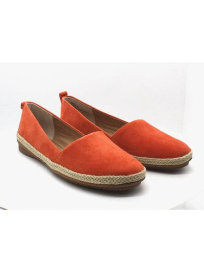 LUCCA LANE Womens Orange 1/2 Heel Cushioned Naomi Round Toe Wedge Slip On Espadrille Shoes 5 M