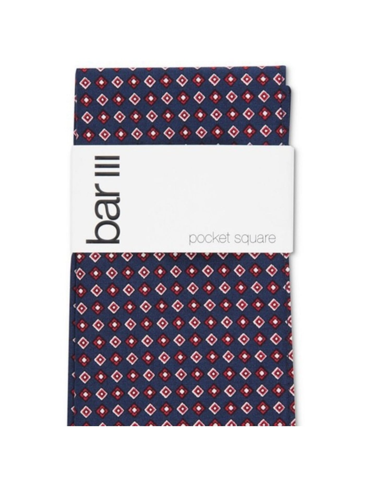 BAR III Mens Navy Neat Pocket Square