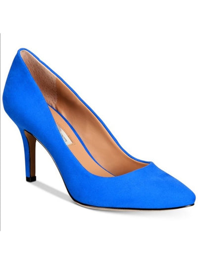 INC Womens Blue Comfort Zitah Pointed Toe Stiletto Slip On Pumps Shoes 6.5 M