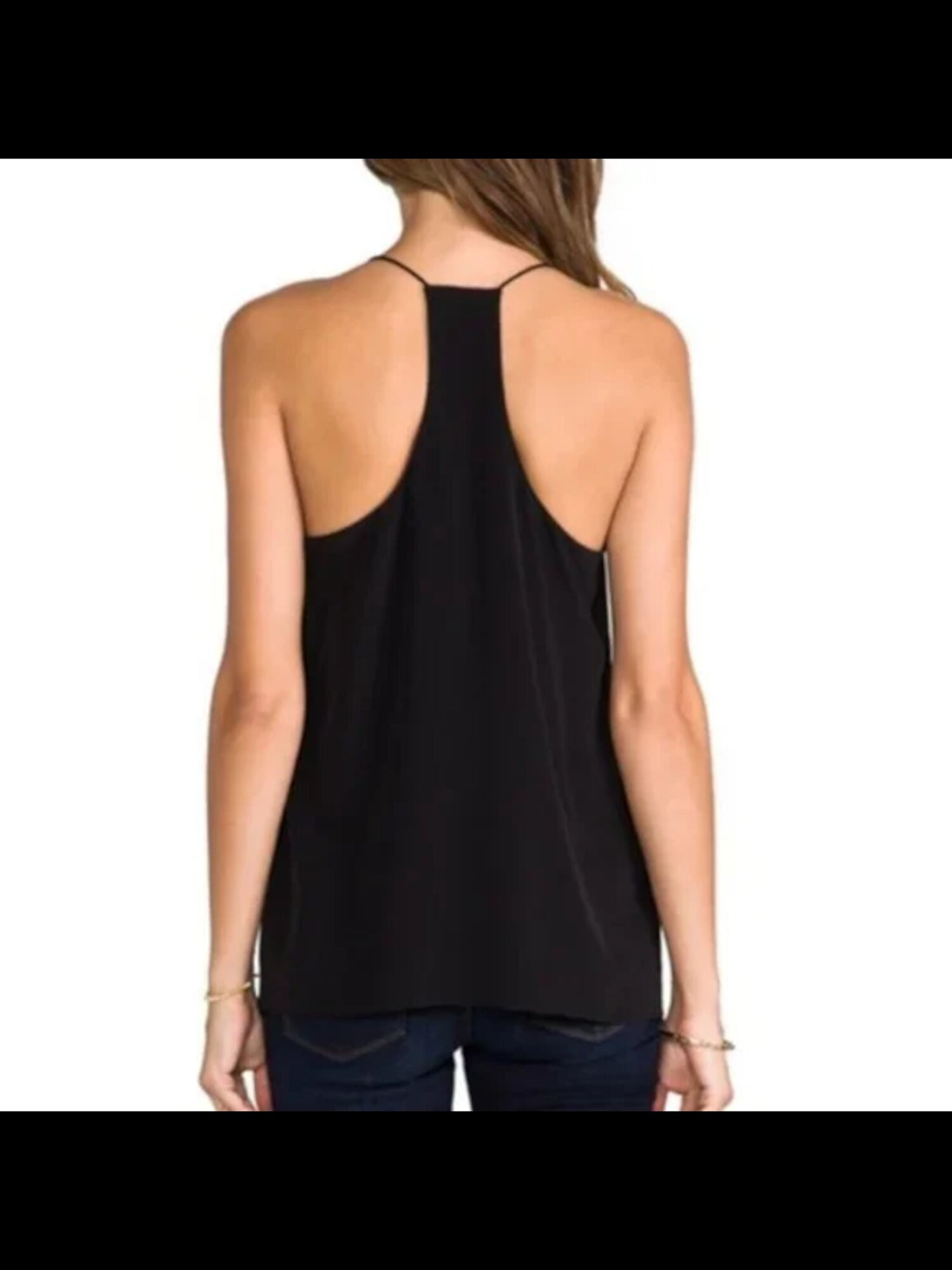 TIBI NEW YORK Womens Spaghetti Strap V Neck Tank Top