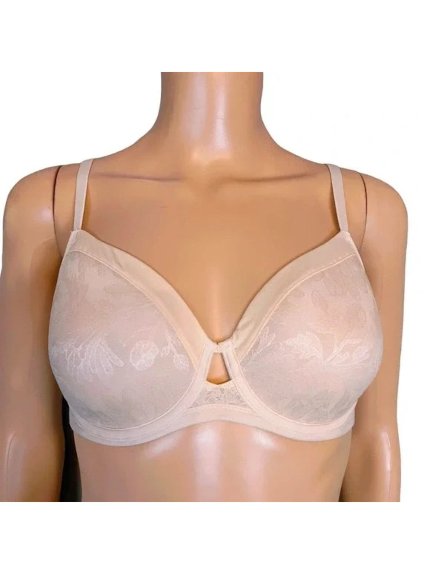 SOMA Intimates Pink Spacer Foam Keyhole Adjustable Floral Underwire Bra 34DD