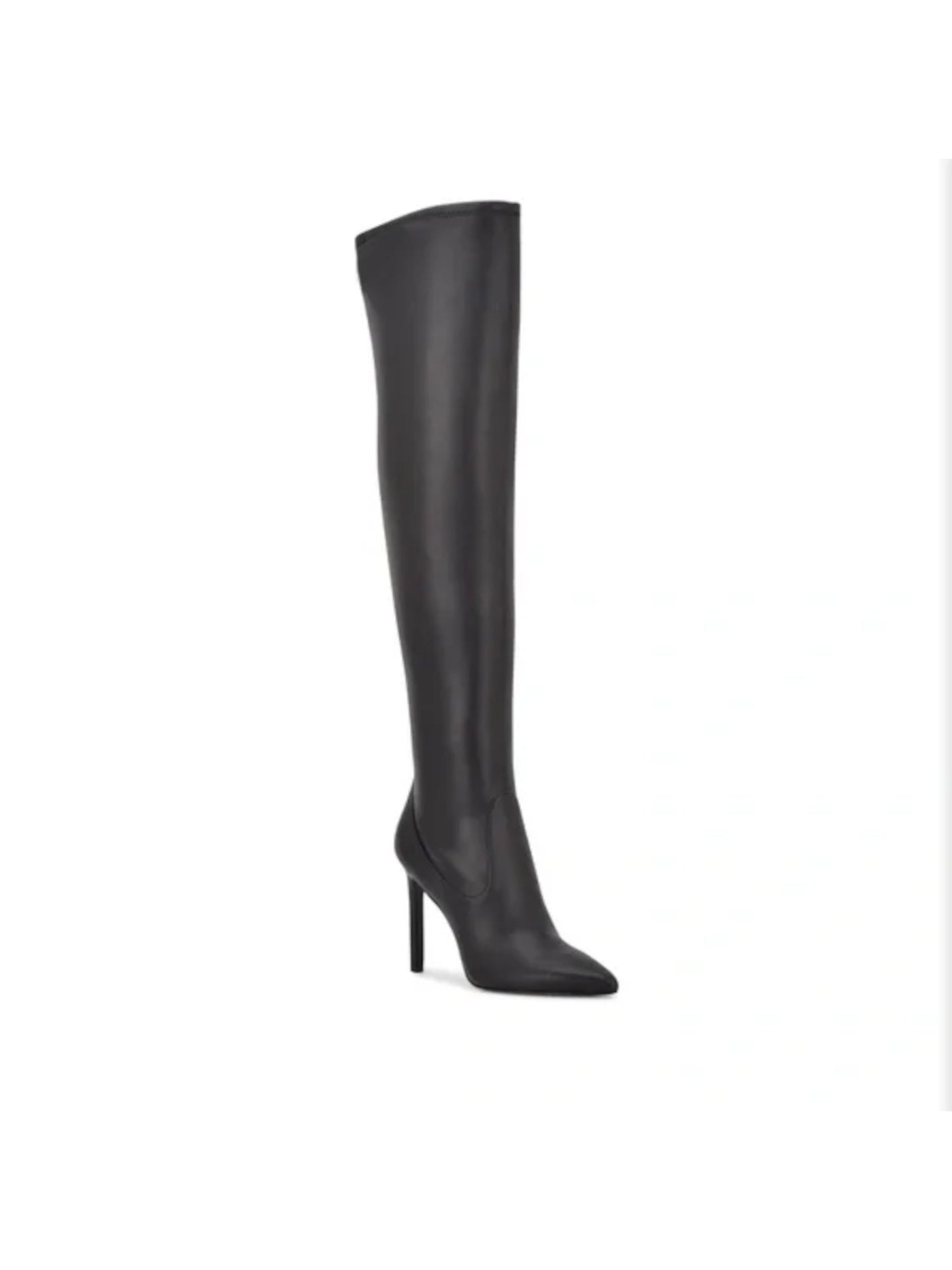 NINE WEST Womens Black Over The Knee Stretch Tacy Pointed Toe Stiletto Zip-Up Dress Boots 9 M