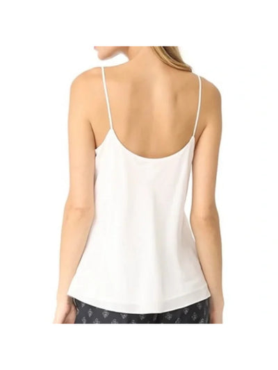 CLUB MONACO Womens Ivory Lined Scoop Back Spaghetti Strap Scoop Neck Cami Top XS