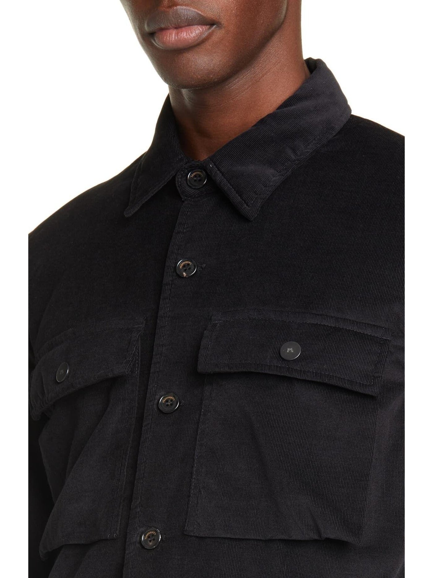 PRESIDENTS Mens Black Button Down Jacket M