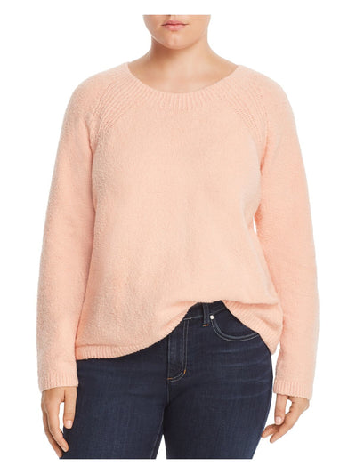 EILEEN FISHER Womens Pink Long Sleeve Crew Neck Sweater Plus 1X