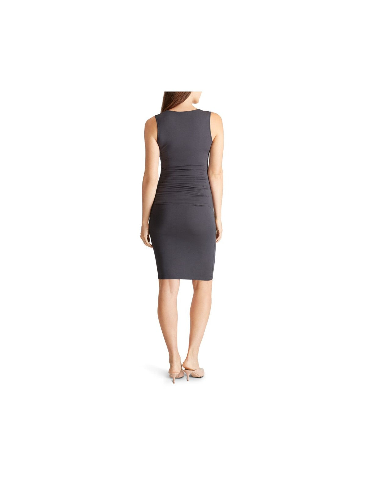 INGRID & ISABEL Womens Gray Stretch Sleeveless Scoop Neck Above The Knee Body Con Dress Maternity M