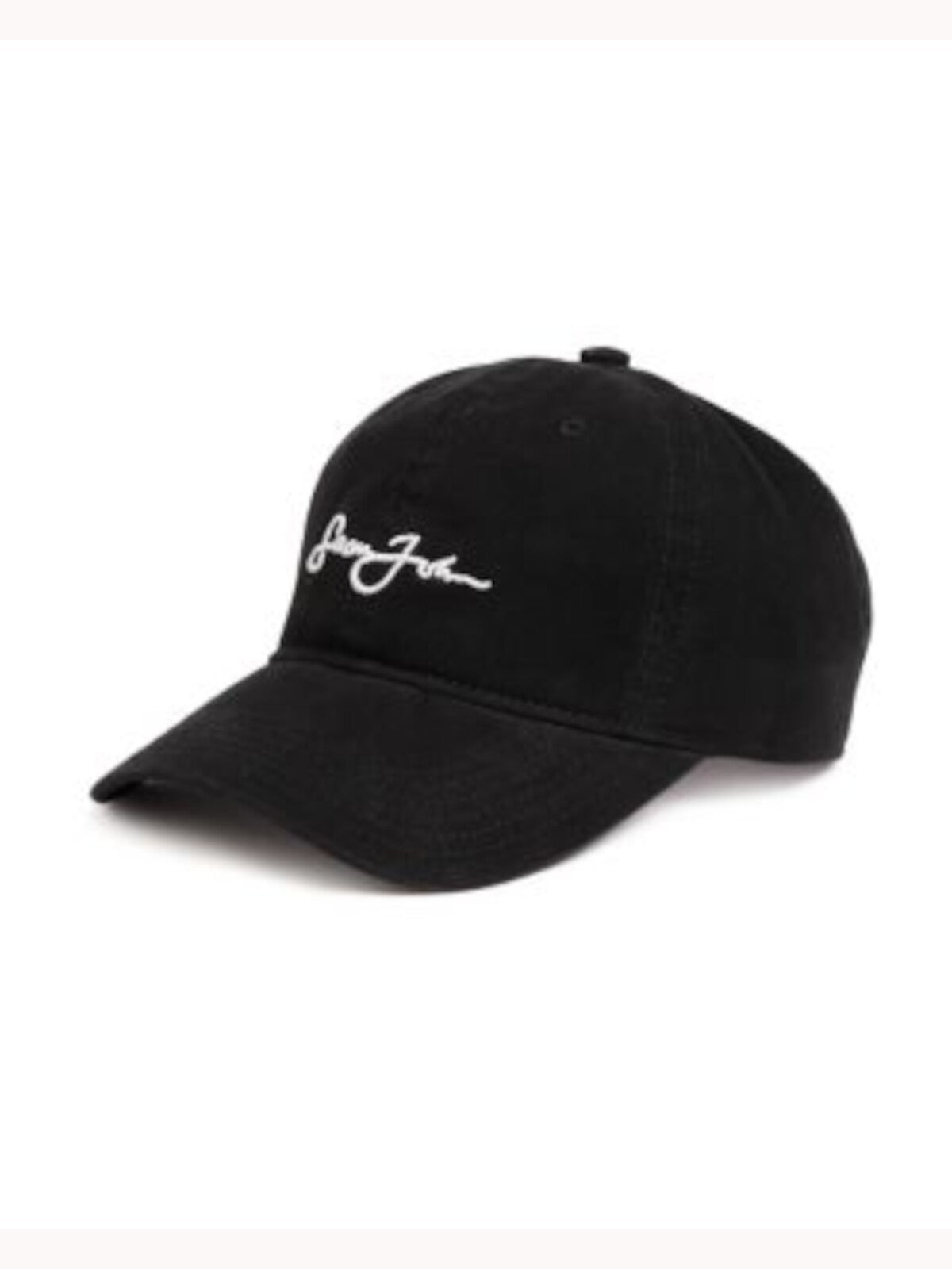 SEANJOHN Black Logo Polyester Strapback Baseball Ball Cap Hat