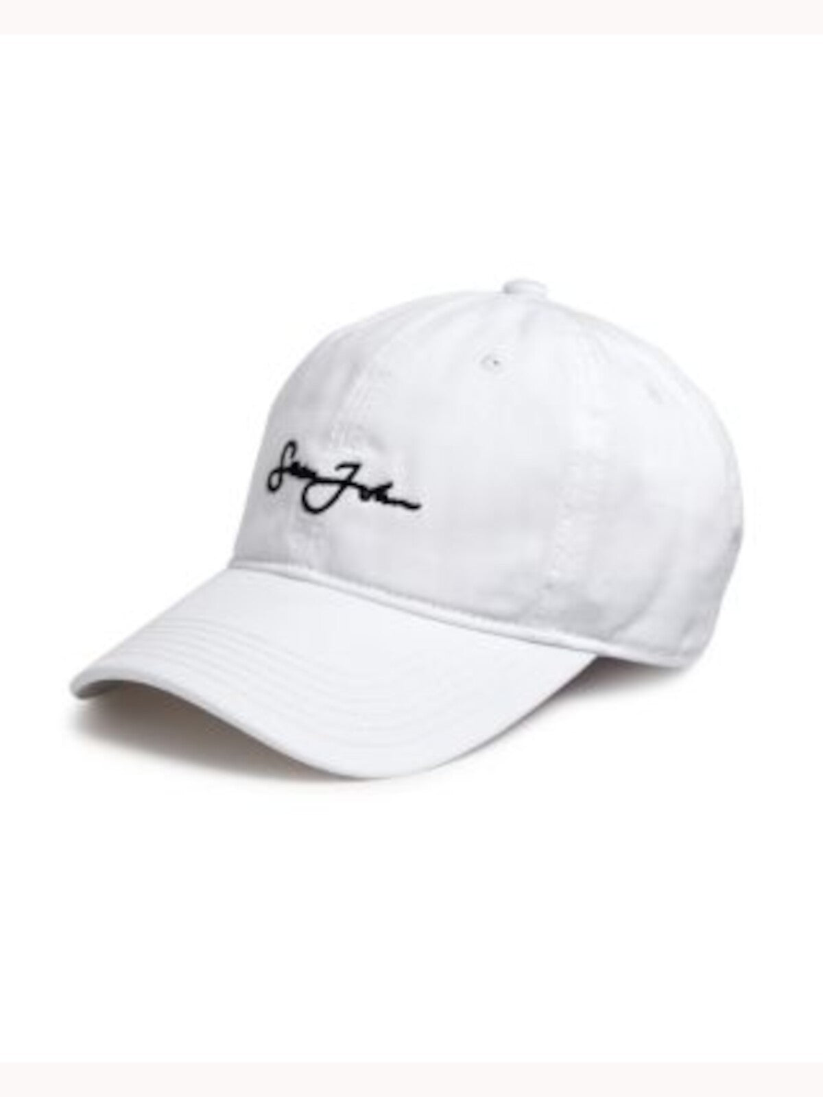 SEANJOHN White Logo Polyester Strapback Baseball Ball Cap Hat