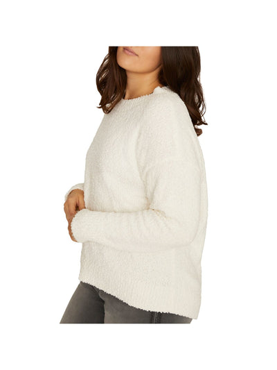 SANCTUARY Womens Ivory Long Sleeve Crew Neck Sweater Plus 2X