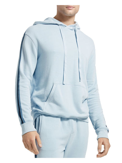 ATM Mens Light Blue Long Sleeve Draw String Hoodie L