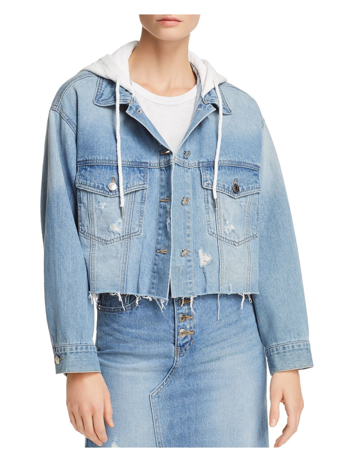 SJYP Womens Blue Denim Jacket Size: M