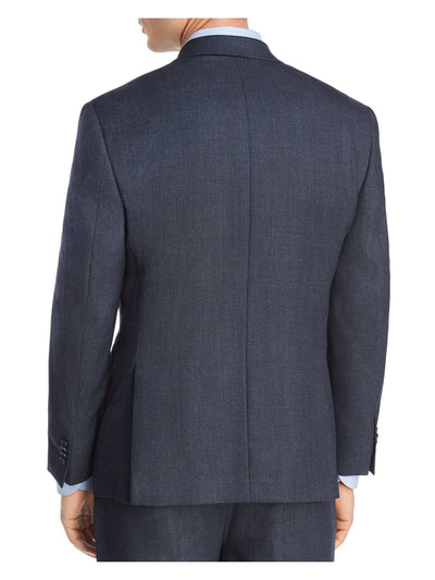 MICHAEL KORS Mens Melange Birdseye Blue Single Breasted, Classic Fit Blazer 42 SHORT