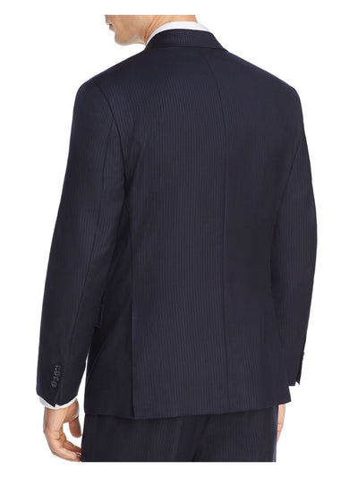 MICHAEL KORS Mens Navy Single Breasted, Classic Fit Wool Blend Suit Separate Blazer Jacket 38S