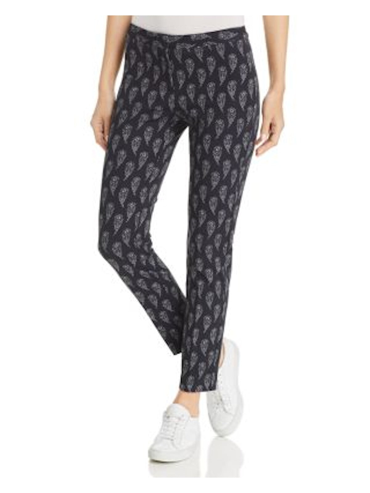 LE GALI Womens Black Printed Straight leg Pants 2