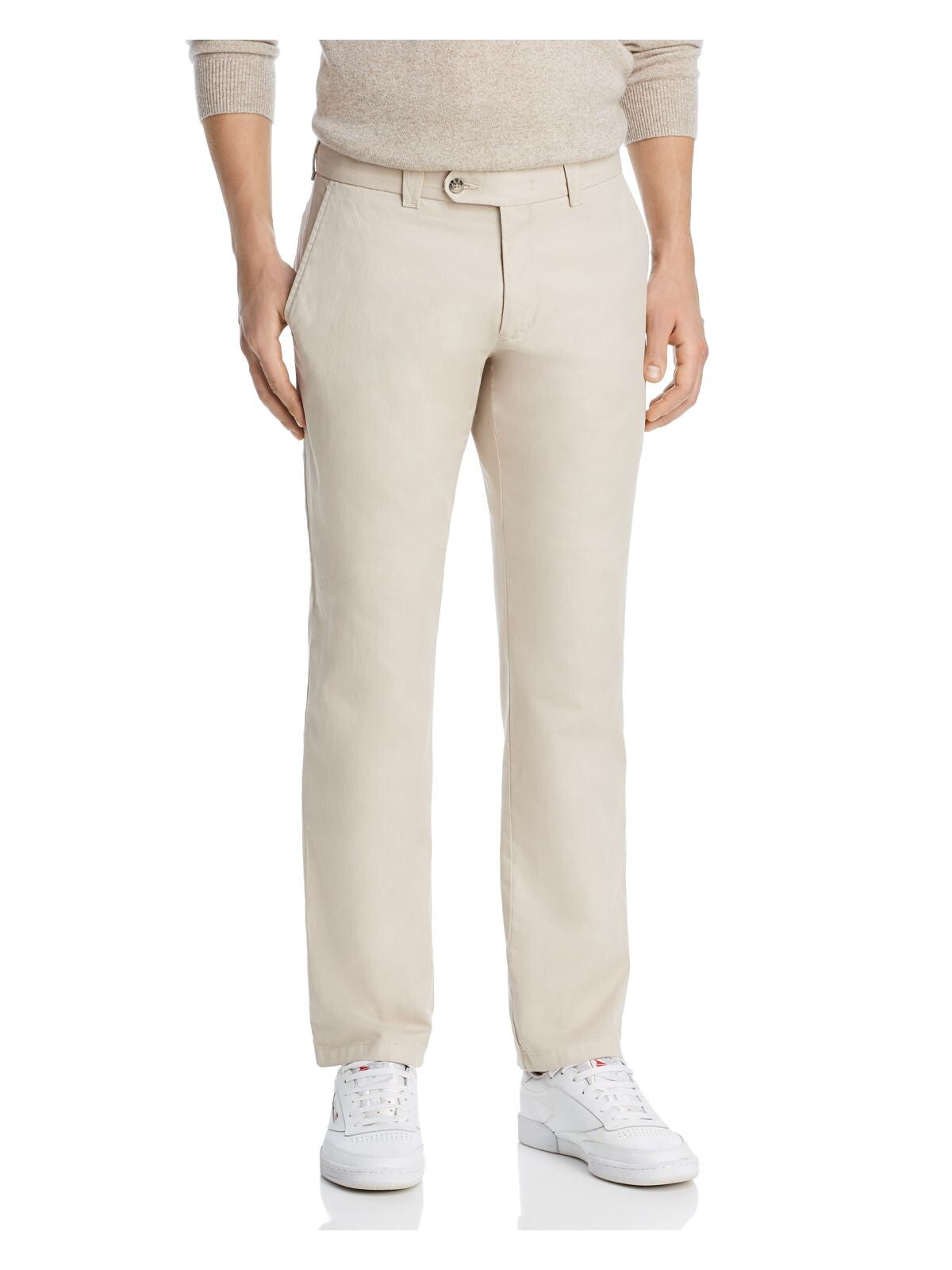 The Mens store Mens Beige Lightweight, Regular Fit Pants W34/ L34